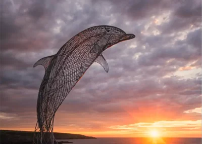 Dolphin statue, Portsoy. Photo Credit - Allan Robertson